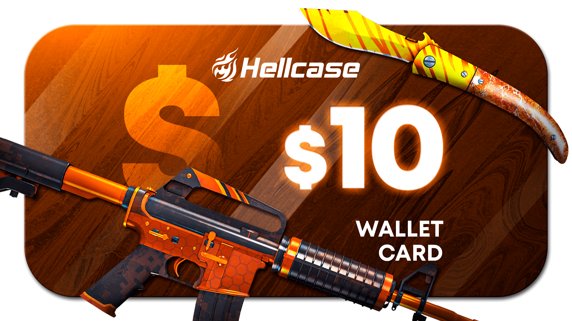 Hellcase.com 10 USD Wallet Card Code 10.94 $
