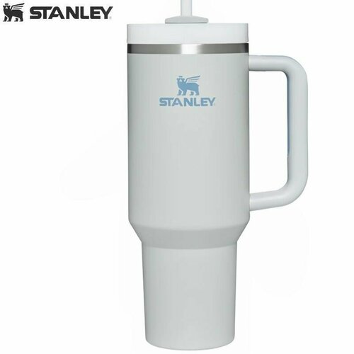 Термокружка Stanley Quencher H2.0 с трубочкой 1,18L Светло-серая фотография