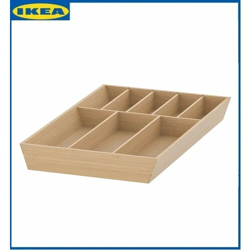 Лоток для столовых приборов IKEA UPPDATERA, бамбук, 32х50 см. икеа упдатера. 1 шт. фотография