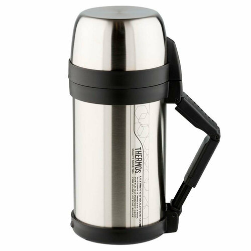 Термос Thermos FDH Stainless Stel Vacuum Flask, 1,4 л, стальной/черный [1,4 л. / фотография