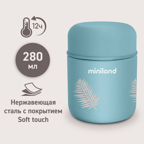 Детский термос для еды и жидкостей Terra Thermos Mini бирюзовый 280 мл фотография