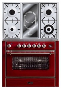 厨房炉灶 ILVE M-90VD-MP Red 照片 评论