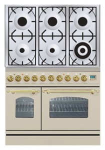Кухонная плита ILVE PDN-906-VG Antique white Фото обзор