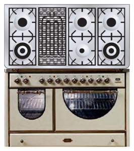 厨房炉灶 ILVE MCSA-120BD-MP Antique white 照片 评论