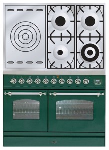 Estufa de la cocina ILVE PDN-100S-VG Green Foto revisión