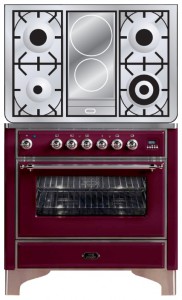 Kitchen Stove ILVE M-90ID-E3 Red Photo review