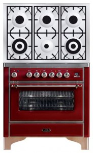 厨房炉灶 ILVE M-906D-VG Red 照片 评论