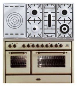 厨房炉灶 ILVE MS-120SD-E3 Antique white 照片 评论