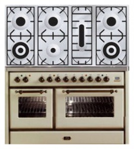 Кухонная плита ILVE MS-1207D-VG Antique white Фото обзор