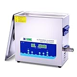 DK SONIC Professionale 6,5L Pulitore ad Ultrasuoni Digitale with Heating Degassing Function Pulizia dei Gioielli Lame per Occhiali Lenti Protesi Catene Anello Collana Orologi Rasoi Occhiali Record Foto, miglior prezzo  nuovo 2025