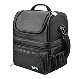 Sable Borsa Termica Borsa Porta Pranzo Borsa Frigo Impermeabile per Picnic, Scuola e Ufficio, Deposito con Tracolla Grande (3 Scompartimenti Spaziosi Caldi e Freddi, Grande capacità da 22L) - Nero Foto, miglior prezzo EUR 24,99 nuovo 2025