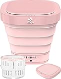 Portable Washing Machine - Foldable Mini Small Portable Washer And Dryer Washing Machine For Apartment, Laundry, Camping, RV, Travel, Underwear, Personal, Baby - Fully Automatic (110V-200V) - Pink Photo, best price $155.59 new 2025