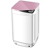 Giantex Full-Automatic Washing Machine Portable Washer and Spin Dryer 7.7 lbs Capacity Compact Laundry Washer with Built-in Barrel Light Drain Pump and Long Hose for Apartments Camping (White & Pink) Photo, best price $239.99 new 2025