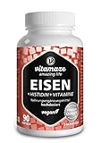 Hierro Suplemento Capsulas de Alta Dosis y Vegano, 20 mg con la Fórmula Vital + Histidina + Vitaminas para Biodisponibilidad Optima, 90 Cápsulas para 3 Meses, sin Aditivos, Calidad Alemana Foto, mejor precio 9,99 € (249,75 € / kg) nuevo 2025