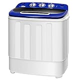 VIVOHOME Electric Portable 2 in 1 Twin Tub Mini Laundry Washer and Spin Dryer Combo Washing Machine with Drain Hose for Apartments 13.5lbs Blue & White Photo, best price $269.99 new 2025