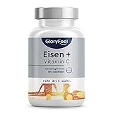 Eisen hochdosiert 40mg + 40mg natürliches Vitamin C - Premiumrohstoffe: Eisen-Bisglycinat + Vitamin C aus Acerola - 180 vegane Tabletten - Laborgeprüft ohne Zusätze in Deutschland hergestellt Foto, bester Preis 15,97 € (0,09 € / stück) neu 2025