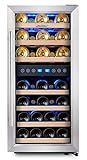 Phiestina Dual Zone Wine Cooler Refrigerator - 33 Bottle Free Standing Compressor Fridge and Chiller for Red and White Wines - 16'' Glass Door Wine Refrigerator with Digital Memory Temperature Control Photo, best price $507.27 new 2025