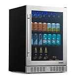 NewAir Large Beverage Refrigerator Cooler with 224 Can Capacity - Mini Bar Beer Fridge with LED Lights - Adjustable/Removable Shelves And Bottom Key Lock - Cools to 37F - Stainless Steel Photo, best price $1,183.51 new 2025