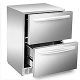 Under Counter Refrigerator for Home Use, Indoor and Outdoor Double Drawer Under counter Fridge in Stainless Steel, ICEJUNGLE 24'' Built-in/Freestanding Beverage Fridge Refrigerator, Digital Display Photo, best price $1,499.00 new 2025