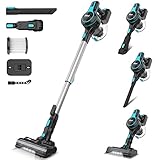 INSE Cordless Vacuum Cleaner, 6-in-1 Rechargeable Stick Vacuum with 2200 m-A-h Batt, Powerful Lightweight Vacuum Cleaner, Up to 45 Mins Runtime, for Home Hard Floor Carpet Pet Hair- N5S Light Blue Photo, best price $139.68 new 2025