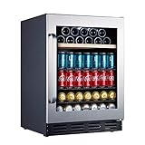 Kalamera Mini Fridge 24” Beverage and Wine Cooler Built-in or Freestanding - 120 Cans & 16 Bottles Capacity Wine Refrigerator Cooler- For Kitchen, Office or Bar with White Interior Light Photo, best price $899.00 new 2025