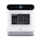 Midea ST 5.31 wi Mini lave-vaisselle de table 42 cm autonome, WiFi, avec/sans raccordement à l'eau fixe, espace XL pour grandes assiettes, 3 couverts, écran LED, commande tactile Blanc Photo, meilleur prix 329,00 € nouveau 2025