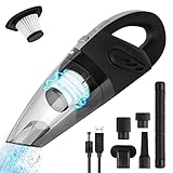 URAQT Aspiradora de Mano sin Cable, Aspirador de Coche Potente 120W 4500Pa, Aspirador Portatil, Hoover con 5 Accesorios y HEPA Filtro Lavable, para Coche, Oficina y Hogar Foto, mejor precio 28,99 € nuevo 2025