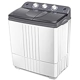 Giantex Washing Machine, Twin Tub Washer and Dryer Combo, 20Lbs Capacity (12Lbs Washing and 8Lbs Spinning), Compact Portable Washing Machine, Mini Laundry Washer for Apartment and Home, Semi-Automatic, with Inlet and Drain Hose Photo, best price $219.99 new 2025