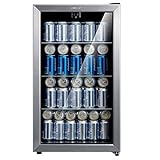 comfee 115-120 Can Beverage Cooler/Refrigerator, 115 cans capacity, mechanical control, glass door with stainless steel frame,Glass shelves/adjustable legs for home/apartment Photo, best price $249.00 new 2025