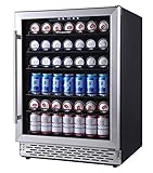 Phiestina 24 Inch Beverage Cooler Refrigerator - 175 Can Built-in or Free Standing Beverage Fridge with Glass Door for Soda Beer or Wine - Drink Fridge For Home Bar or Office Photo, best price $891.49 new 2025