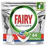 Fairy Platinum+ Pastilles Lave-Vaisselle, 64 Tablettes, Peps Original, Défie les Taches les Plus Coriaces Photo, meilleur prix 17,47 € (23,82 € / kg) nouveau 2025