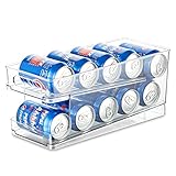 Hanobe Rangement Canette Frigo à 2 Couches Porte Canettes à Défilement Automatique Organisateur Frigo Pour Boissons Support De Bière Soda Pour Placard De Cuisine Armoires De Réfrigérateur Organisation Photo, meilleur prix 32,98 € nouveau 2025