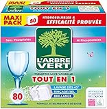 L'arbre vert Tablettes Lave-Vaisselle Hydrosolubles tout en 1 80 Doses Nouveau Photo, meilleur prix 13,53 € (9,27 € / kg) nouveau 2025