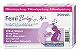 tetesept Femi Baby – 16 Nährstoffe für Kinderwunsch, Schwangerschaft & Stillzeit – Vitamine & Mineralstoffe wie Folsäure, Eisen, Magnesium, Jod + DHA – 1 x 3-Monats-Packung à 90 Tabletten + 90 Kapseln Foto, bester Preis 24,99 € neu 2025