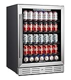 Kalamera 24 inch Beverage Refrigerator - 154 Cans Capacity Beverage Cooler- Fit Perfectly into 24