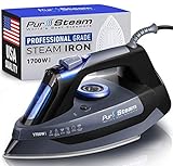 Professional Grade 1700W Steam Iron for Clothes with Rapid Even Heat Scratch Resistant Stainless Steel Sole Plate, True Position Axial Aligned Steam Holes, Self-Cleaning Function Photo, best price $39.97 new 2025