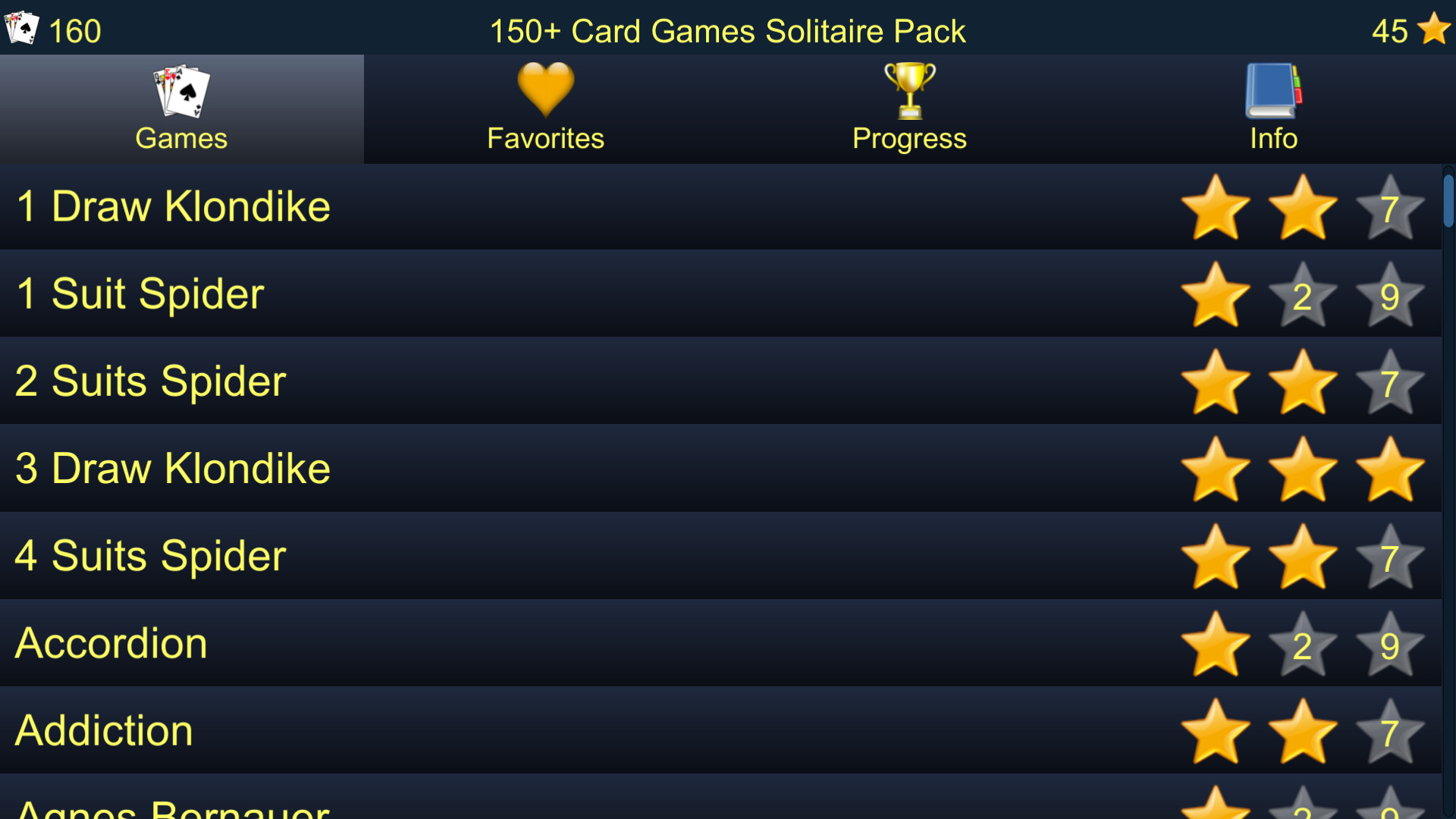 150+ Card Games Solitaire Pack Steam CD Key 0.63 $