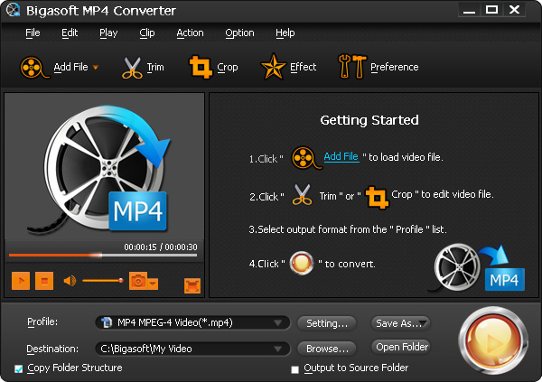Bigasoft MP4 Converter PC CD Key 5.03 $