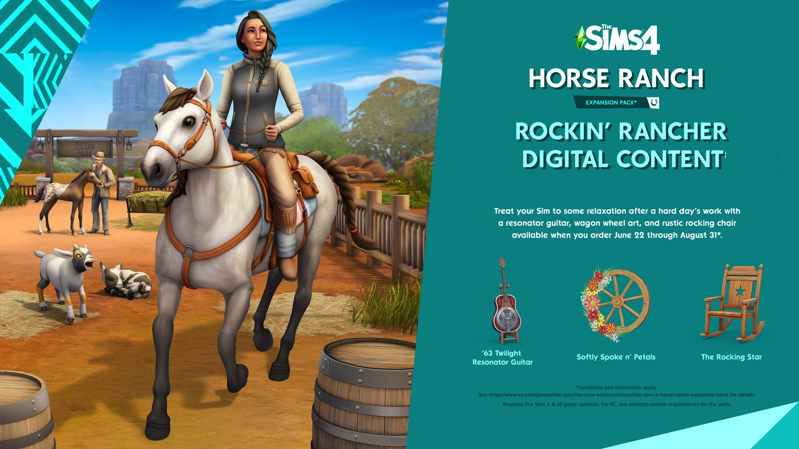 The Sims 4 - Horse Ranch - Rockin' Rancher DLC EU Origin CD Key 2.17 $