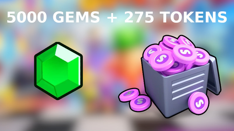 Stumble Guys - 5000 Gems + 275 Tokens Reidos Voucher 10.42 $