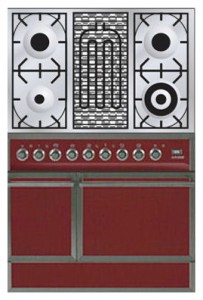 Кухонная плита ILVE QDC-90B-MP Red Фото обзор