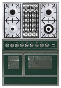 Estufa de la cocina ILVE QDC-90BW-MP Green Foto revisión