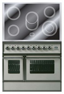 Кухонная плита ILVE QDCE-90W-MP Antique white Фото обзор