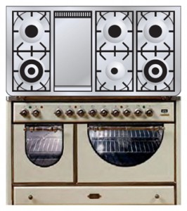 厨房炉灶 ILVE MCSA-120FD-MP Antique white 照片 评论