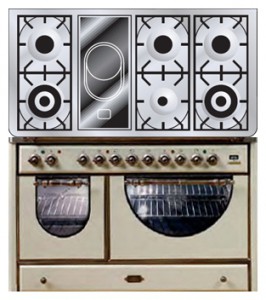 Кухонная плита ILVE MCSA-120VD-VG Antique white Фото обзор
