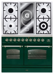 厨房炉灶 ILVE PDN-100V-VG Green 照片 评论