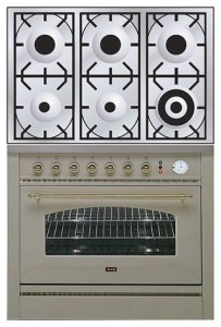 Кухонная плита ILVE P-906N-VG Antique white Фото обзор